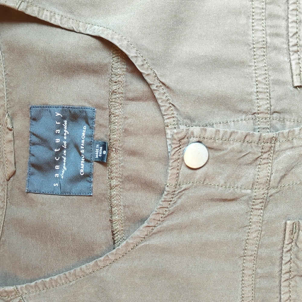 Sanctuary Olive Army-Utility Cropped Lightweight Jacket (EUC Small) - Picture 4 of 5